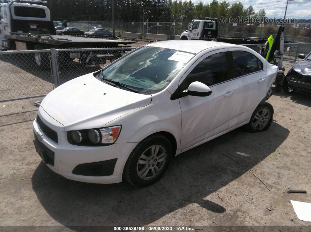 2014 Chevrolet Sonic Lt White vin: 1G1JC5SB9E4147479