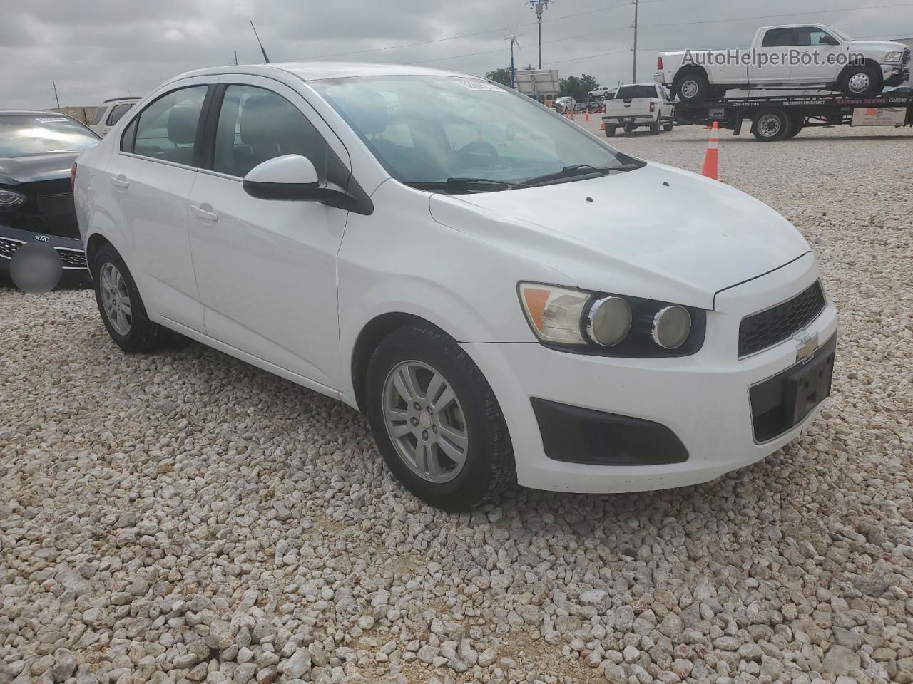 2014 Chevrolet Sonic Lt White vin: 1G1JC5SB9E4237456