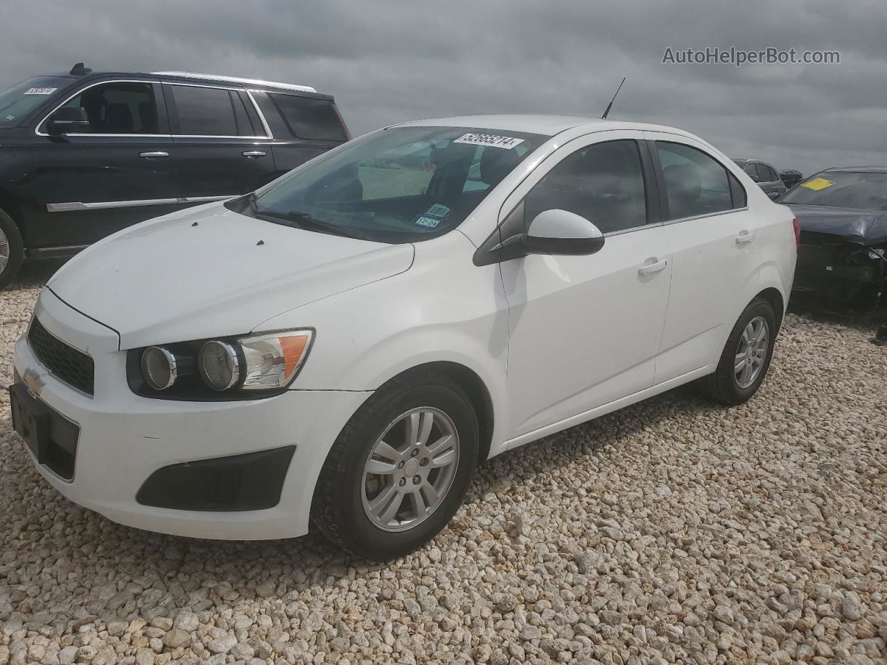 2014 Chevrolet Sonic Lt White vin: 1G1JC5SB9E4237456