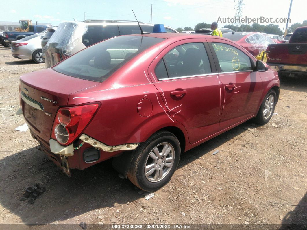 2013 Chevrolet Sonic Lt Red vin: 1G1JC5SBXD4226447