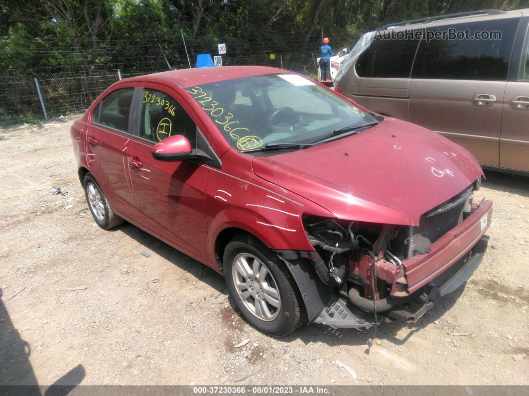 2013 Chevrolet Sonic Lt Red vin: 1G1JC5SBXD4226447