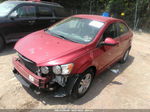 2013 Chevrolet Sonic Lt Red vin: 1G1JC5SBXD4226447