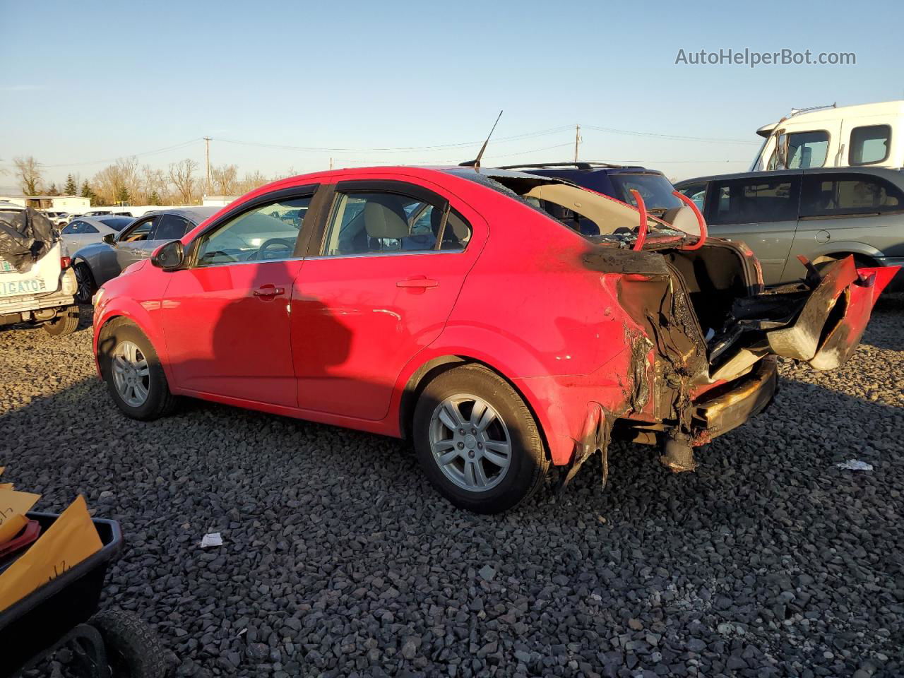 2014 Chevrolet Sonic Lt Red vin: 1G1JC5SG0E4168930