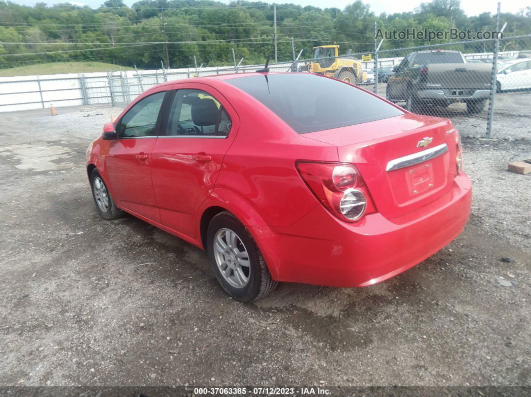 2014 Chevrolet Sonic Lt Red vin: 1G1JC5SG0E4227605