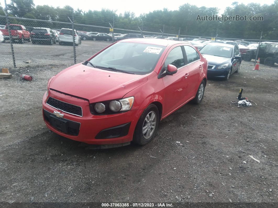 2014 Chevrolet Sonic Lt Red vin: 1G1JC5SG0E4227605