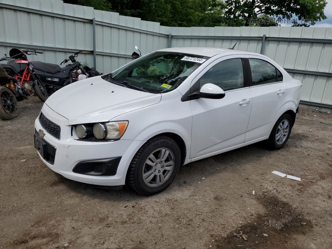 2013 Chevrolet Sonic Lt White vin: 1G1JC5SG2D4210285