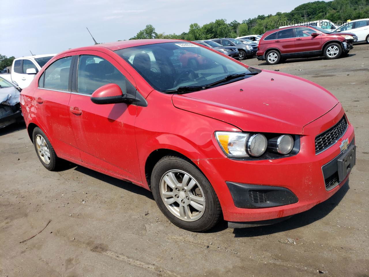 2013 Chevrolet Sonic Lt Red vin: 1G1JC5SG3D4160223