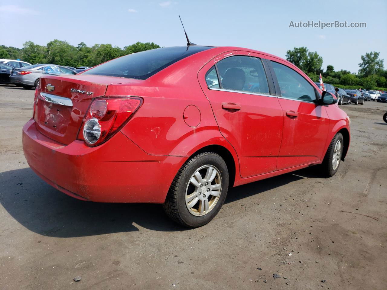 2013 Chevrolet Sonic Lt Red vin: 1G1JC5SG3D4160223