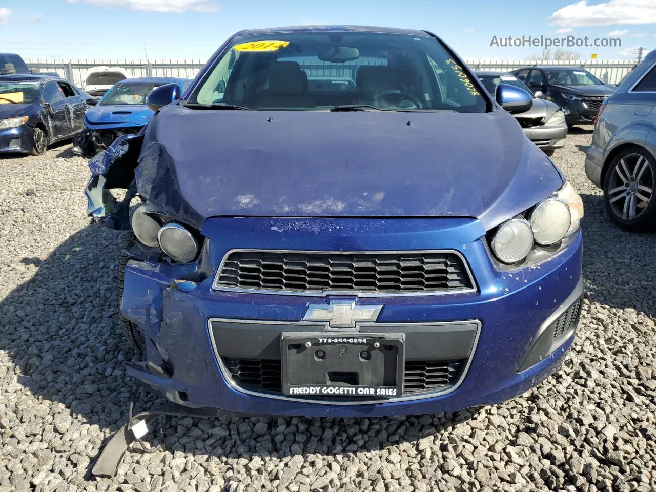 2014 Chevrolet Sonic Lt Blue vin: 1G1JC5SG3E4167481