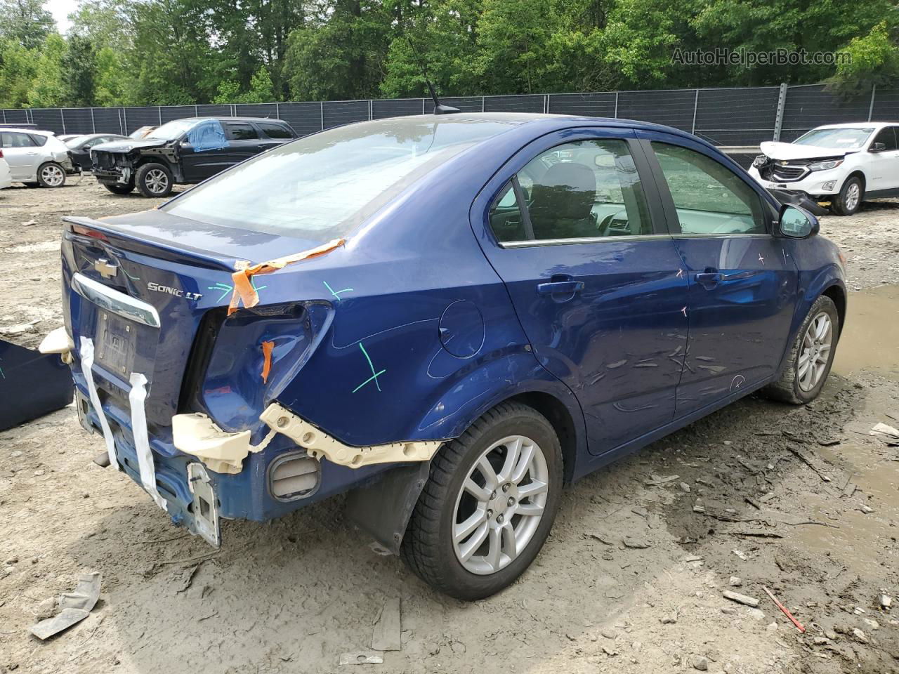 2013 Chevrolet Sonic Lt Blue vin: 1G1JC5SG6D4141858