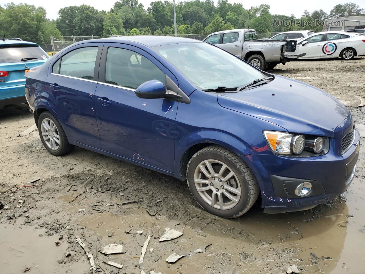 2013 Chevrolet Sonic Lt Blue vin: 1G1JC5SG6D4141858