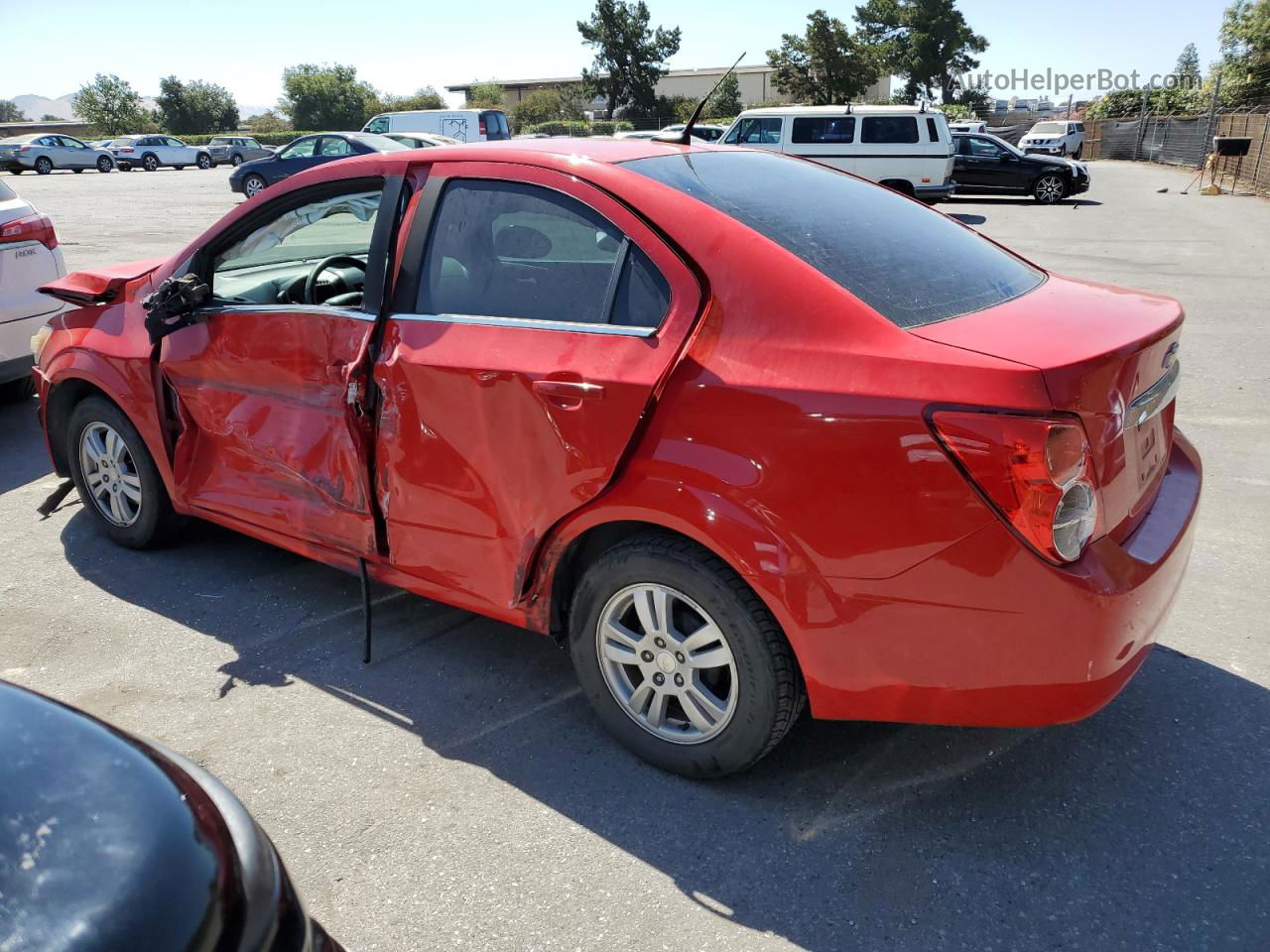 2013 Chevrolet Sonic Lt Red vin: 1G1JC5SG8D4158659