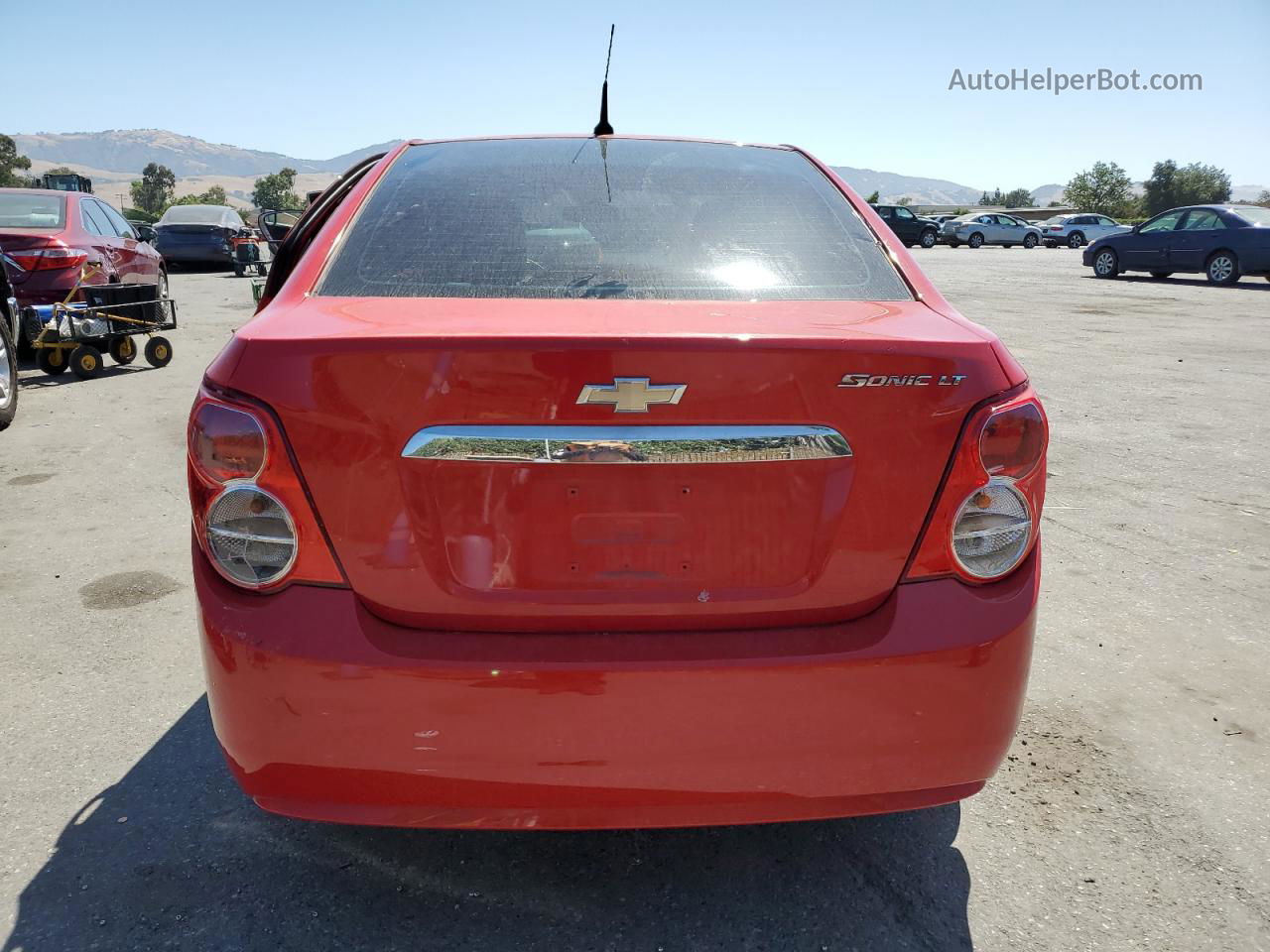 2013 Chevrolet Sonic Lt Red vin: 1G1JC5SG8D4158659