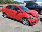 2013 Chevrolet Sonic Lt Red vin: 1G1JC5SG8D4158659