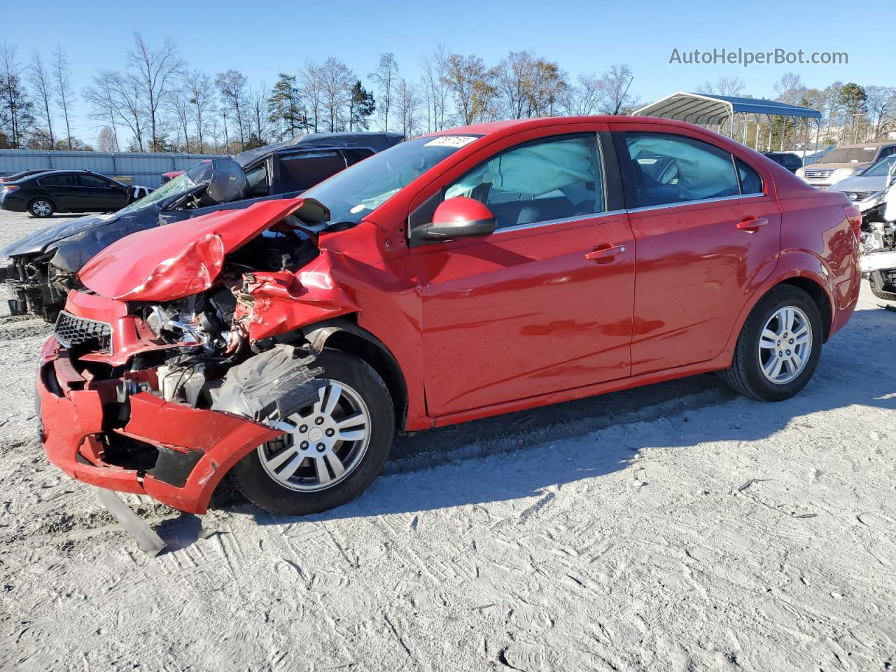 2013 Chevrolet Sonic Lt Red vin: 1G1JC5SH0D4108346