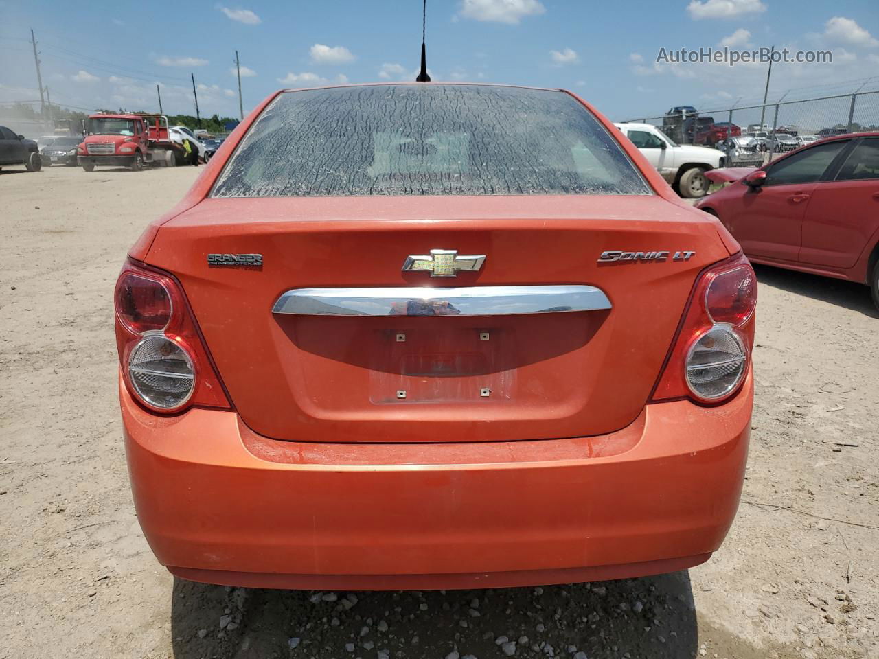 2013 Chevrolet Sonic Lt Orange vin: 1G1JC5SH0D4160110