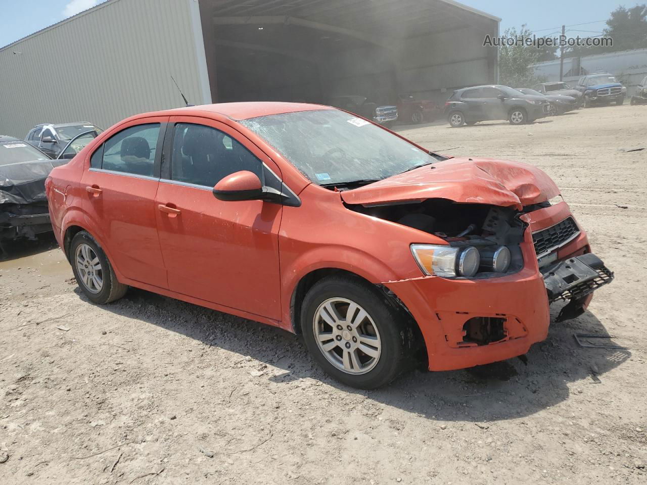 2013 Chevrolet Sonic Lt Orange vin: 1G1JC5SH0D4160110