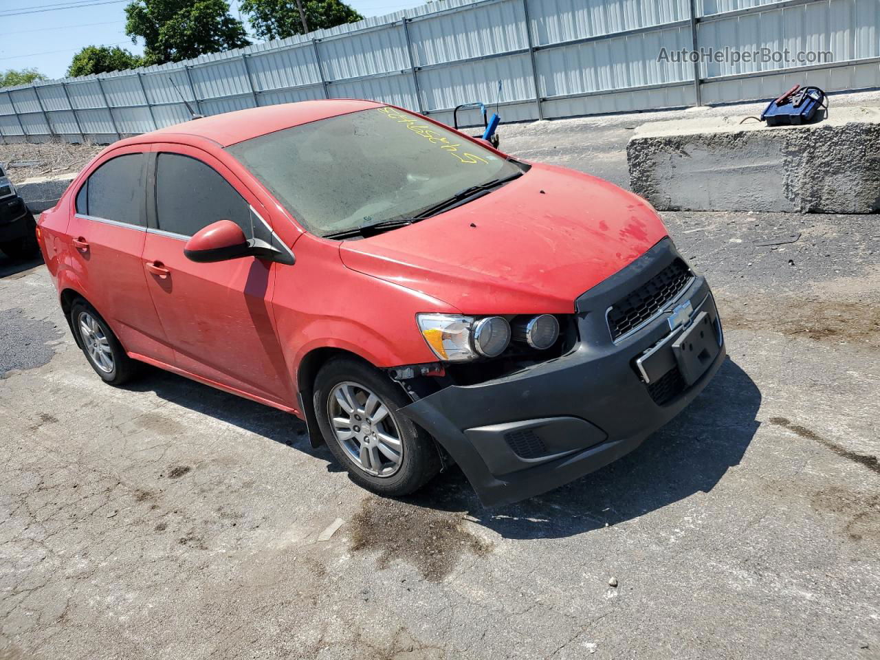 2013 Chevrolet Sonic Lt Red vin: 1G1JC5SH0D4195133