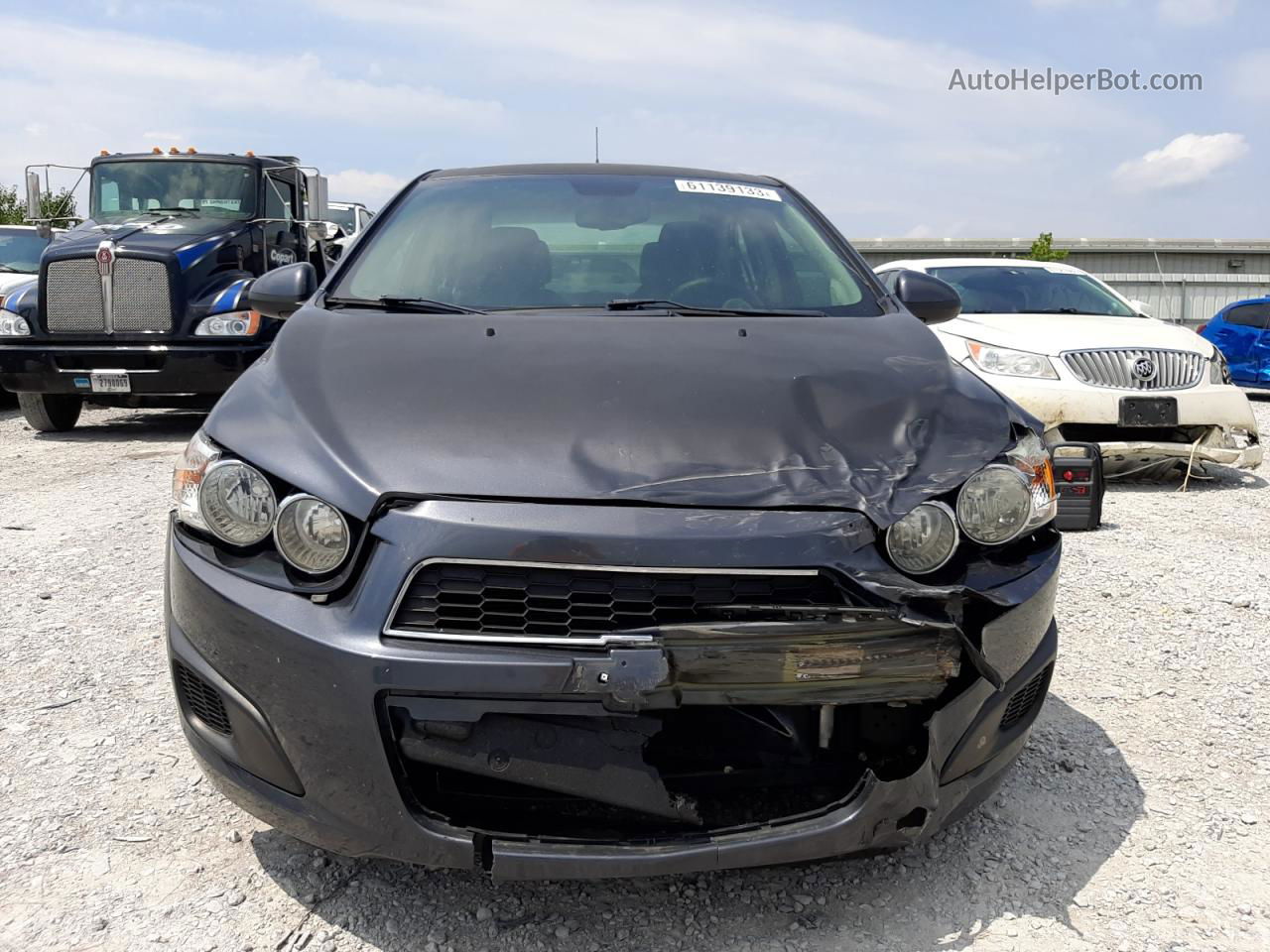 2013 Chevrolet Sonic Lt Gray vin: 1G1JC5SH0D4220970