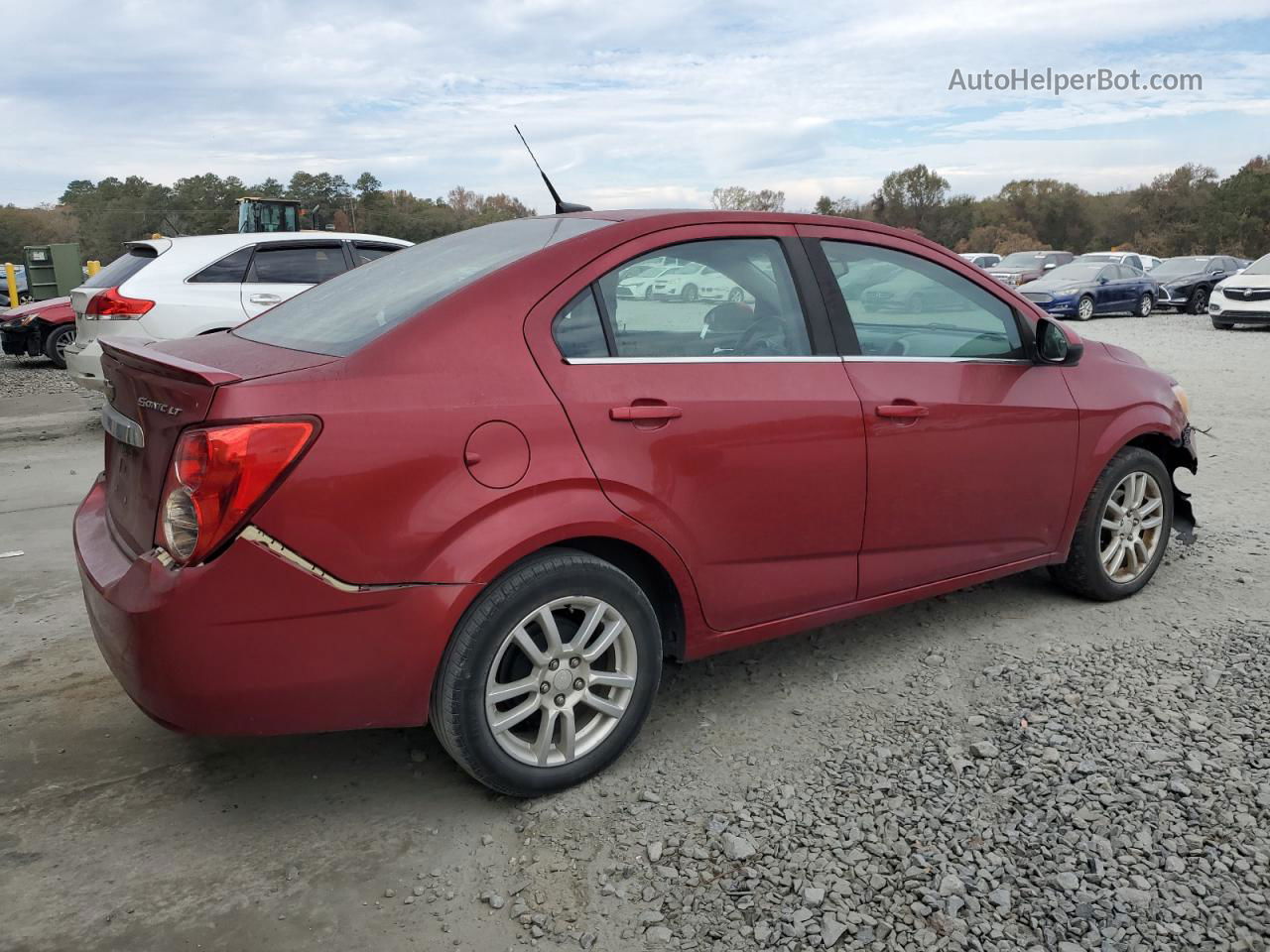 2013 Chevrolet Sonic Lt Red vin: 1G1JC5SH0D4241379