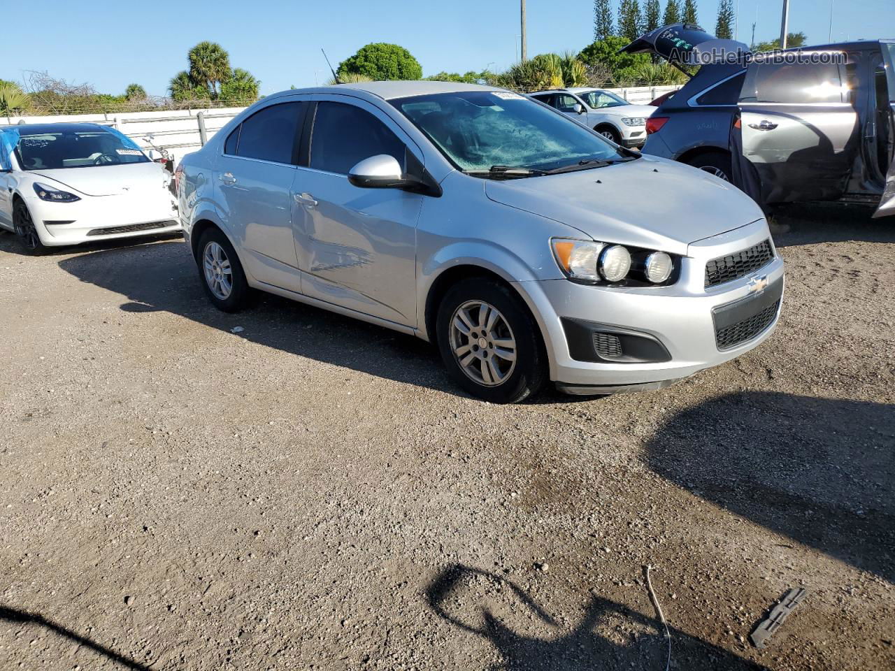 2013 Chevrolet Sonic Lt Silver vin: 1G1JC5SH1D4161430