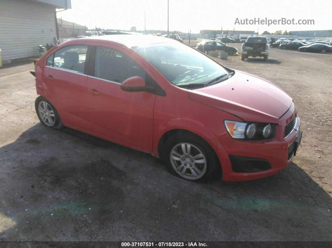 2014 Chevrolet Sonic Lt Red vin: 1G1JC5SH1E4164863