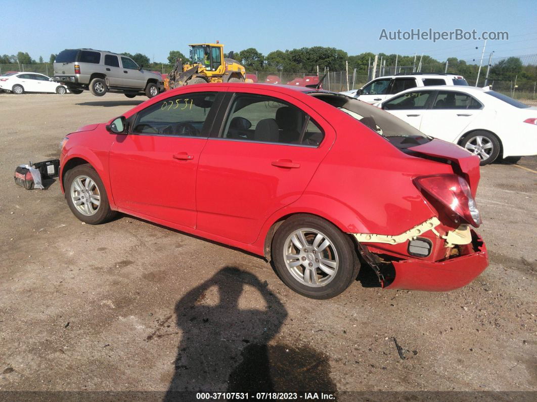 2014 Chevrolet Sonic Lt Red vin: 1G1JC5SH1E4164863