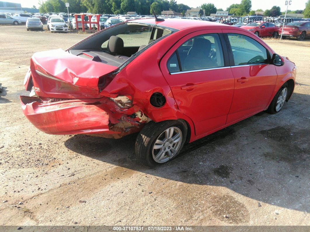 2014 Chevrolet Sonic Lt Red vin: 1G1JC5SH1E4164863