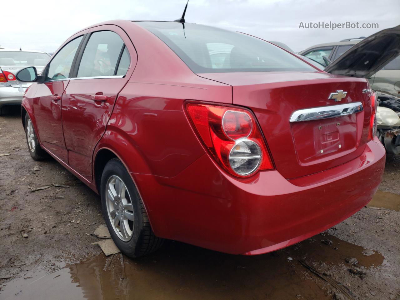 2013 Chevrolet Sonic Lt Red vin: 1G1JC5SH3D4104145