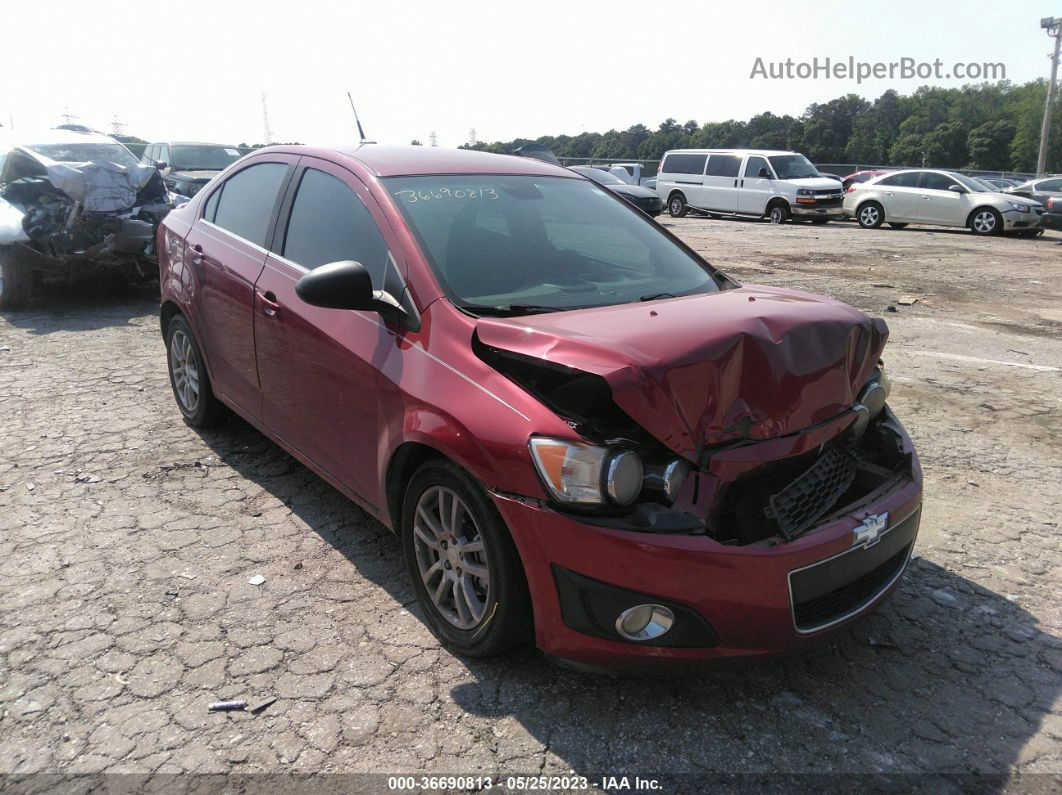 2013 Chevrolet Sonic Lt Auto Red vin: 1G1JC5SH3D4147562