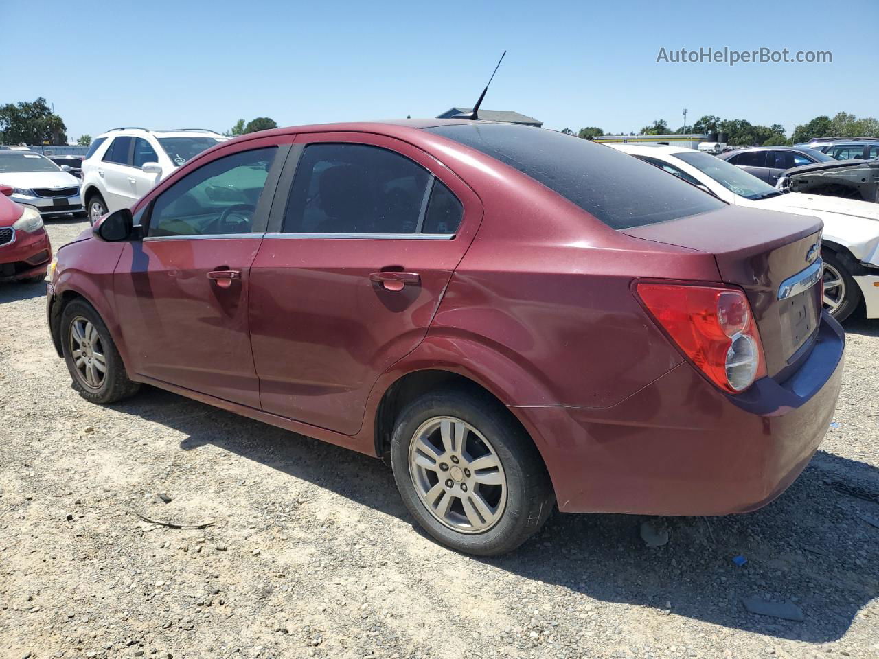 2013 Chevrolet Sonic Lt Red vin: 1G1JC5SH3D4149263