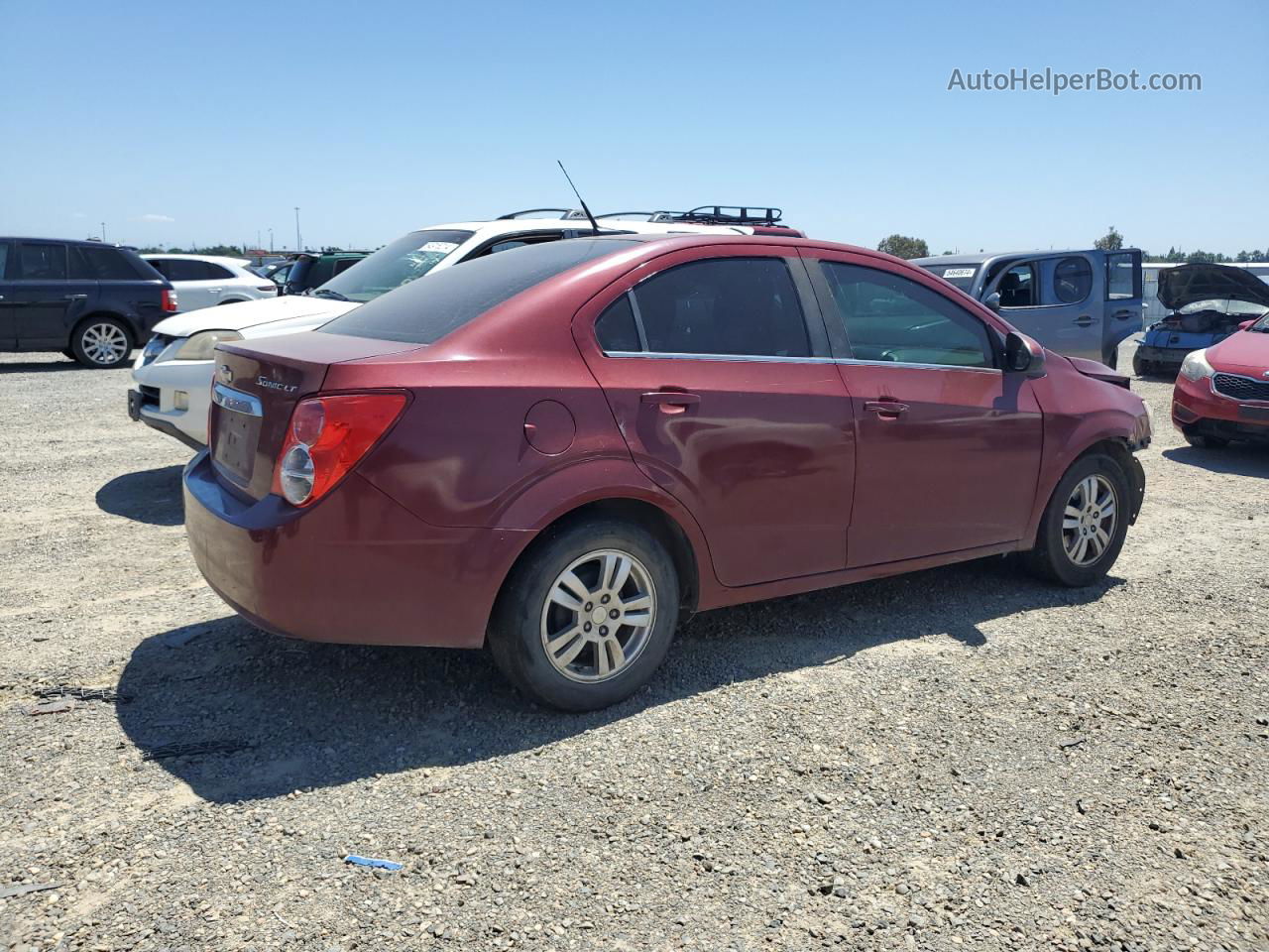 2013 Chevrolet Sonic Lt Red vin: 1G1JC5SH3D4149263