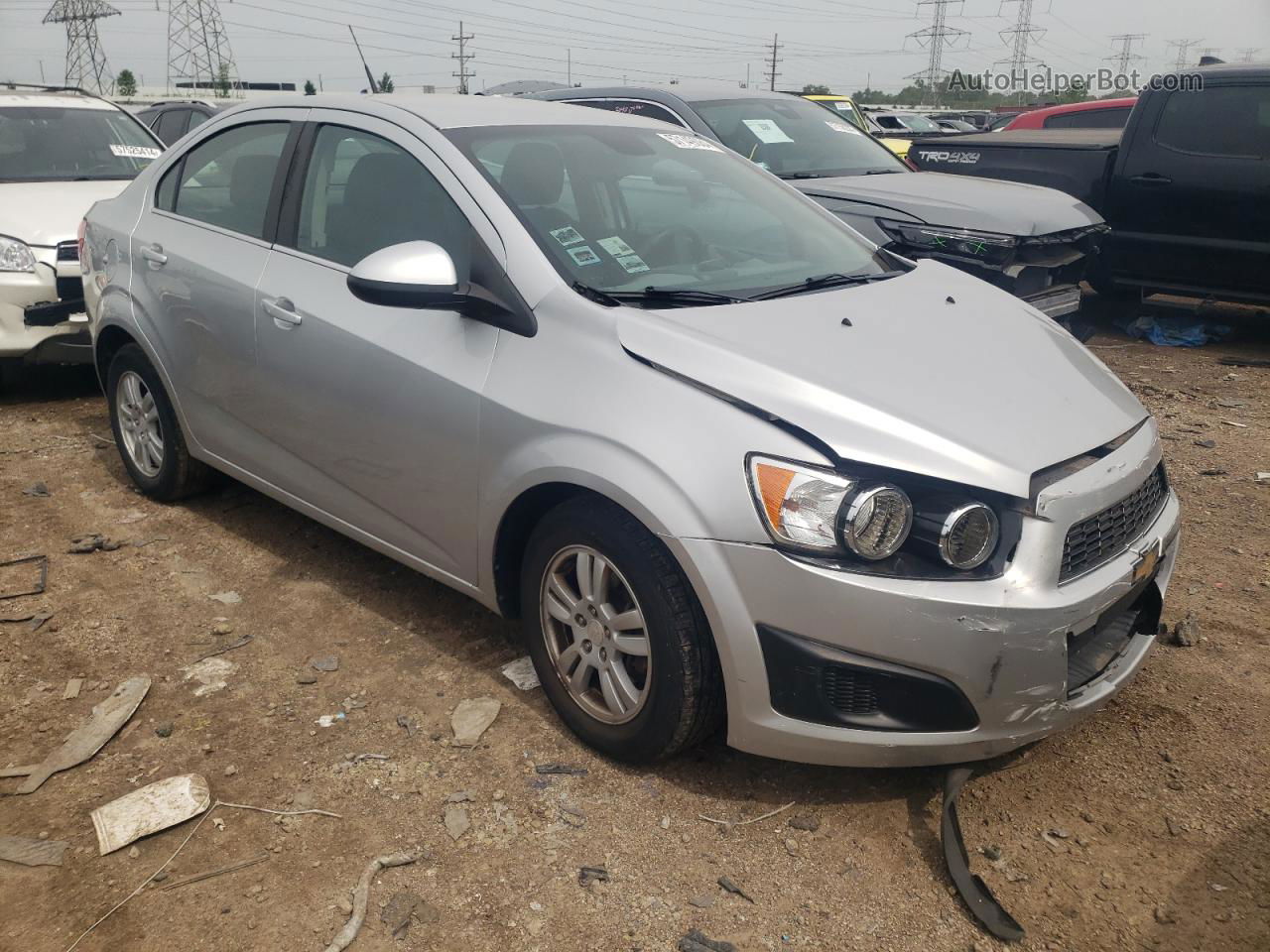 2013 Chevrolet Sonic Lt Silver vin: 1G1JC5SH3D4242218