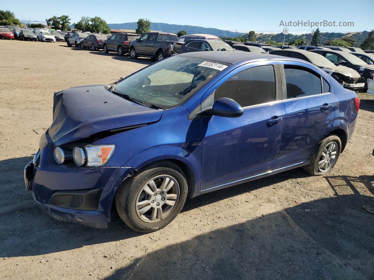 2014 Chevrolet Sonic Lt Синий vin: 1G1JC5SH3E4169806