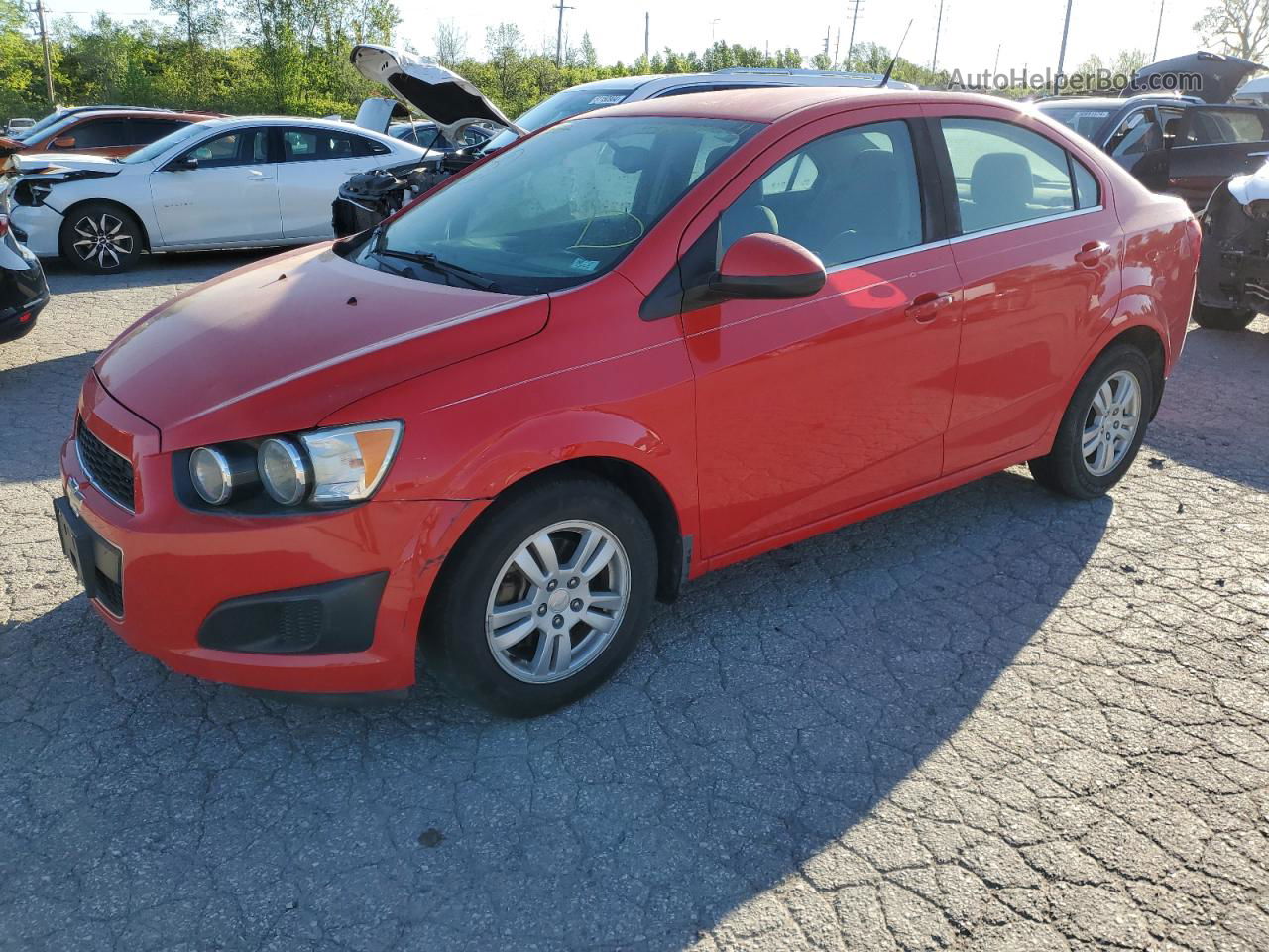 2014 Chevrolet Sonic Lt Red vin: 1G1JC5SH3E4198187