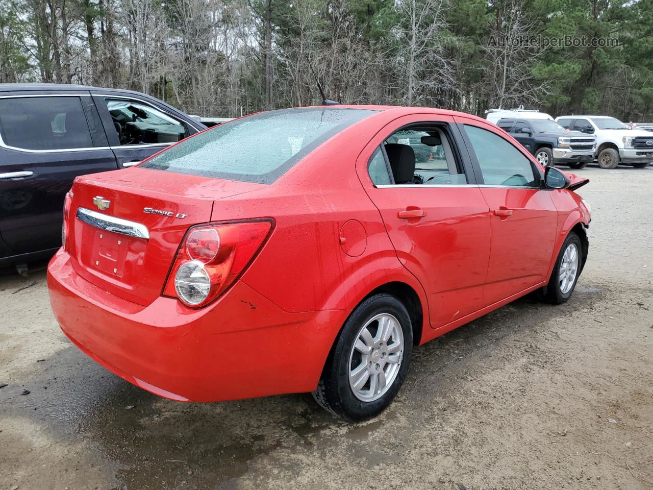 2013 Chevrolet Sonic Lt Red vin: 1G1JC5SH4D4174169