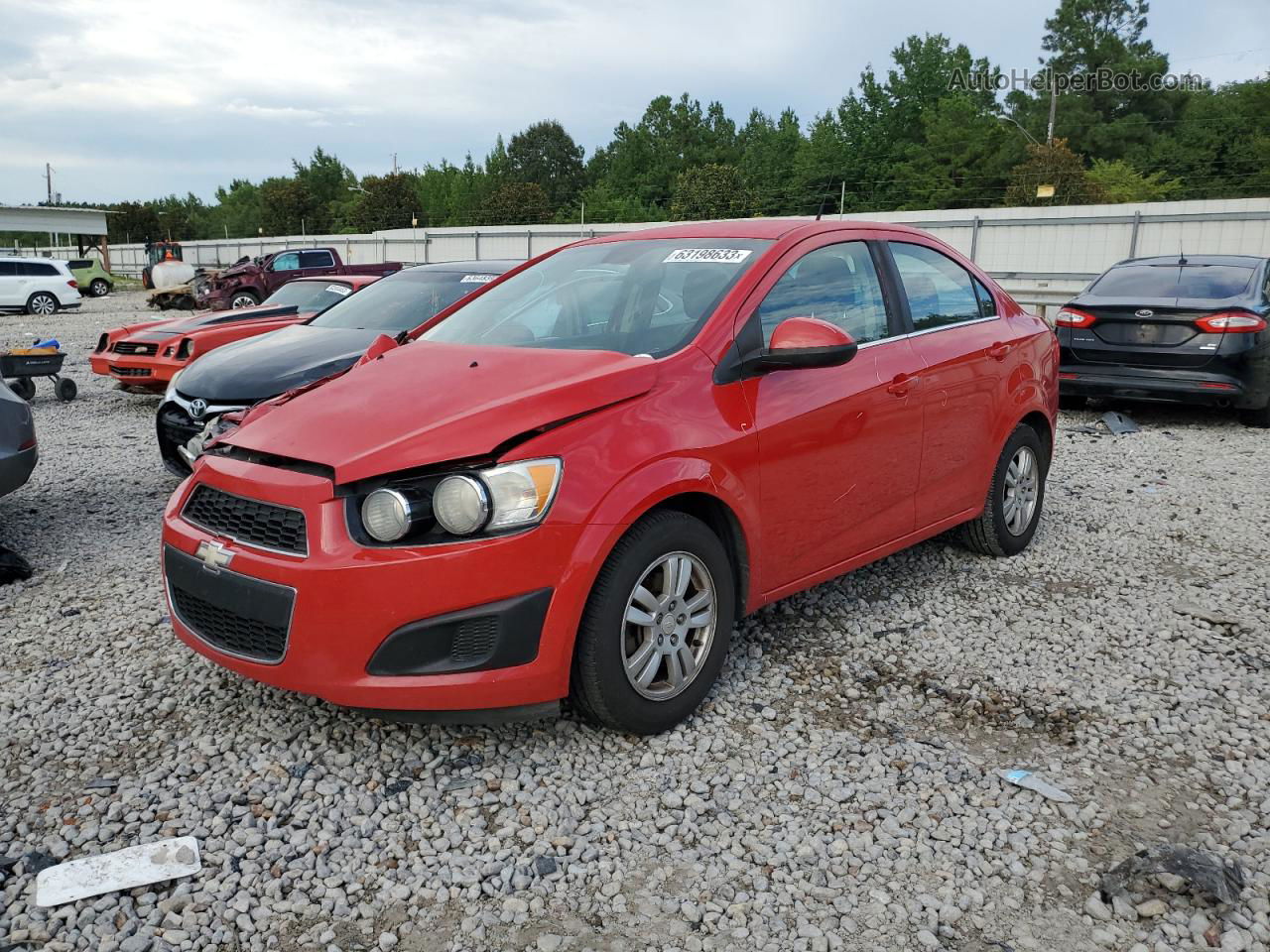 2013 Chevrolet Sonic Lt Red vin: 1G1JC5SH4D4200236