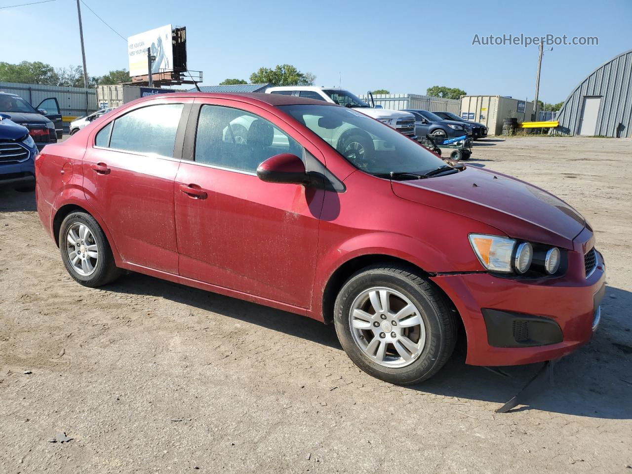 2013 Chevrolet Sonic Lt Burgundy vin: 1G1JC5SH4D4251879