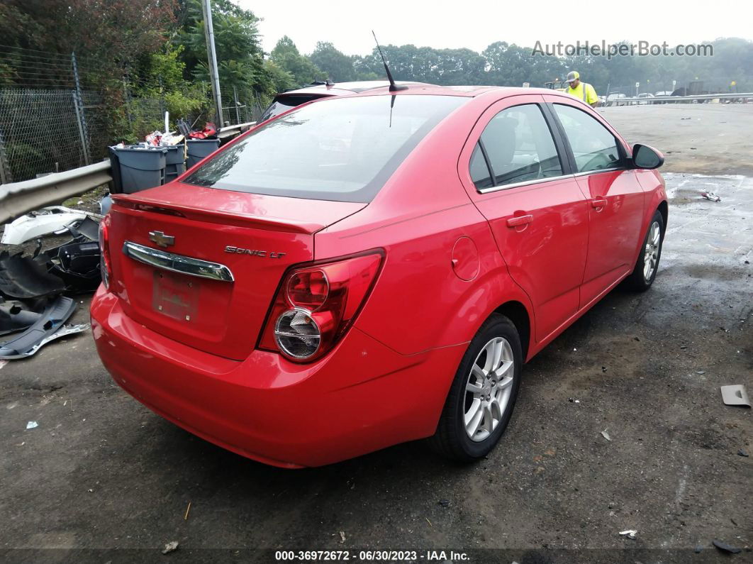 2014 Chevrolet Sonic Lt Red vin: 1G1JC5SH4E4154635