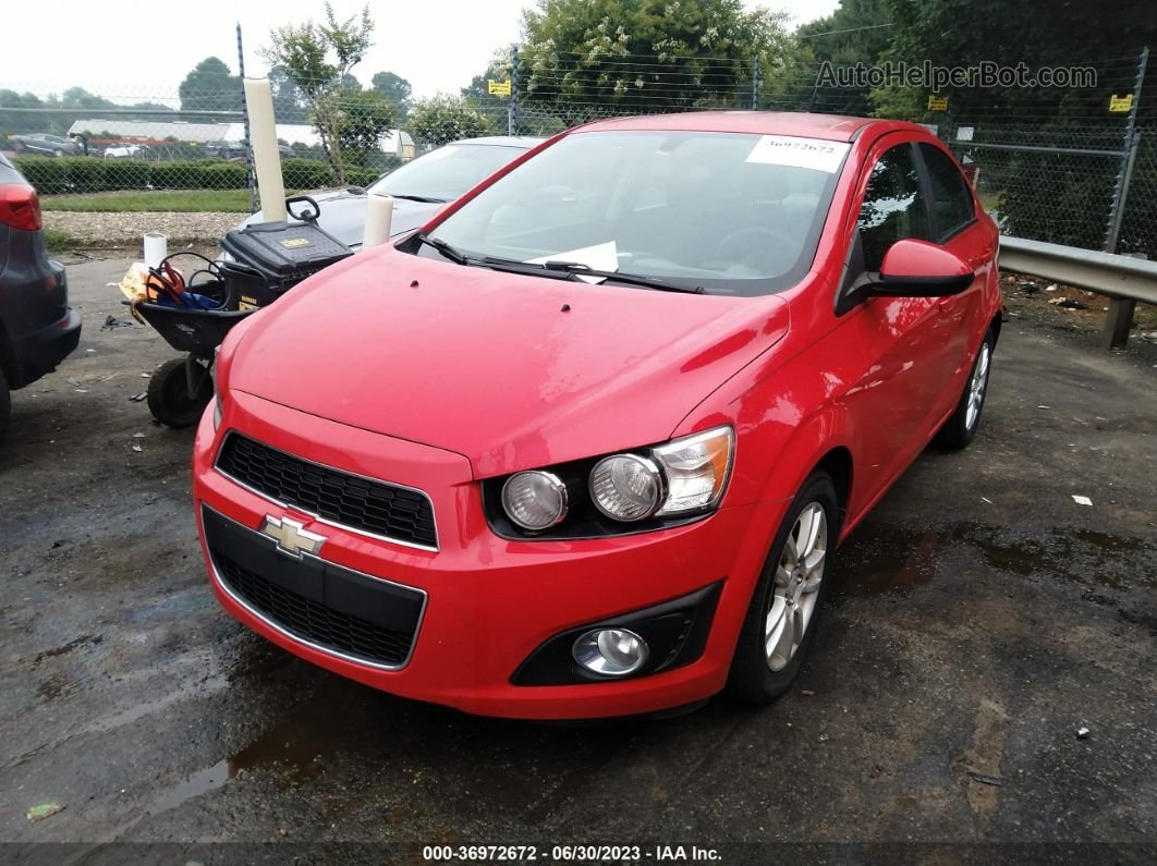 2014 Chevrolet Sonic Lt Red vin: 1G1JC5SH4E4154635
