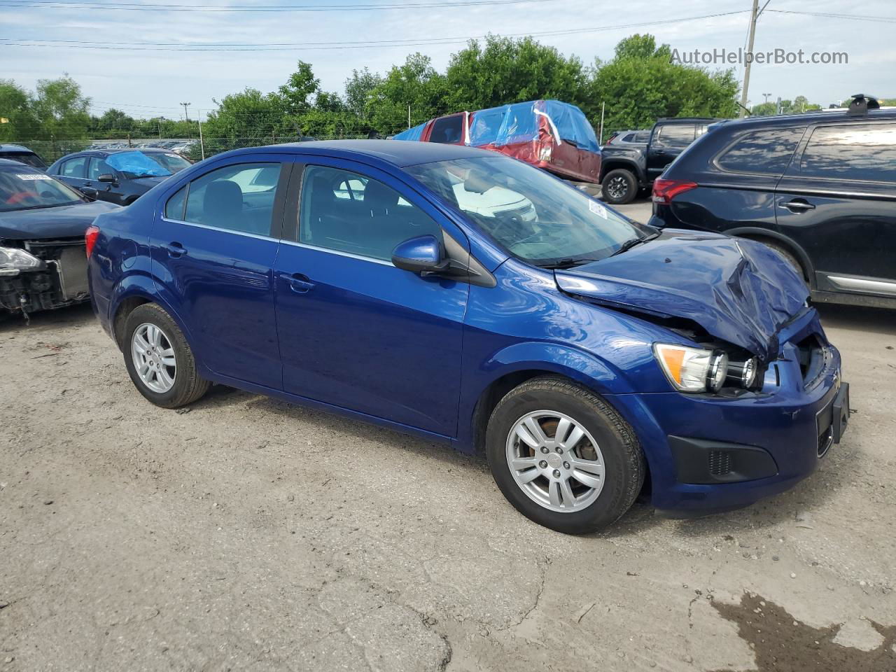 2014 Chevrolet Sonic Lt Blue vin: 1G1JC5SH4E4212663