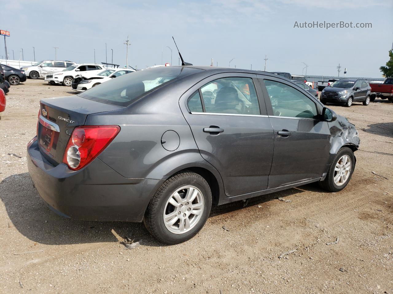 2013 Chevrolet Sonic Lt Gray vin: 1G1JC5SH5D4125448