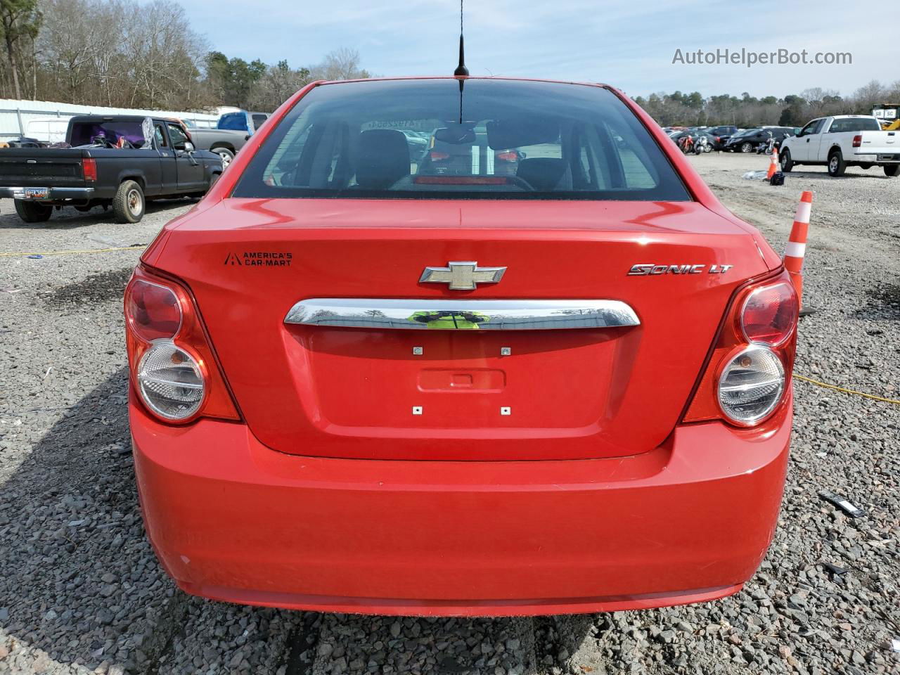 2013 Chevrolet Sonic Lt Red vin: 1G1JC5SH5D4154741