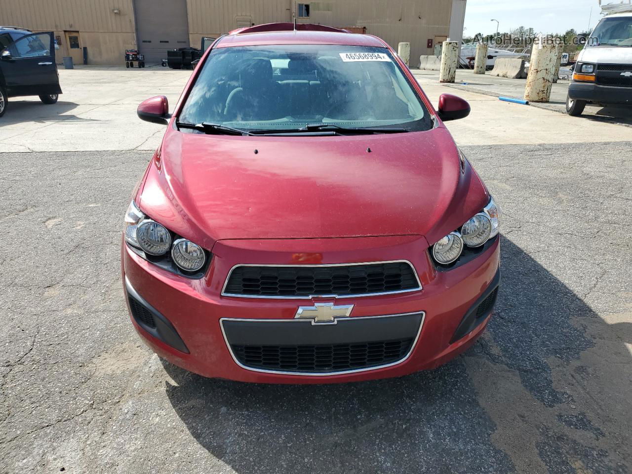 2013 Chevrolet Sonic Lt Burgundy vin: 1G1JC5SH5D4238882