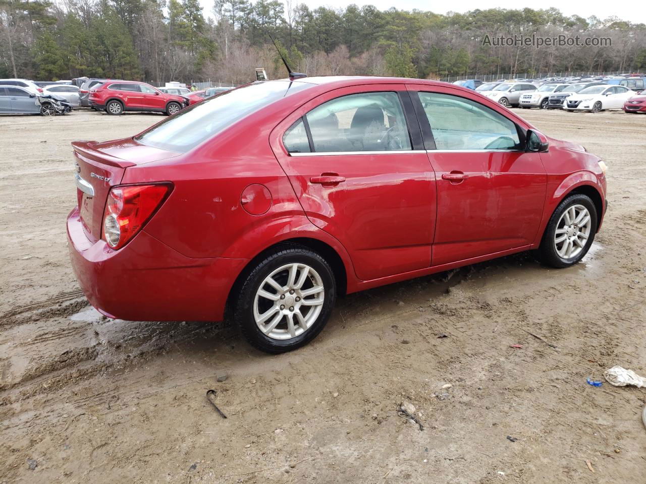 2013 Chevrolet Sonic Lt Red vin: 1G1JC5SH5D4247033