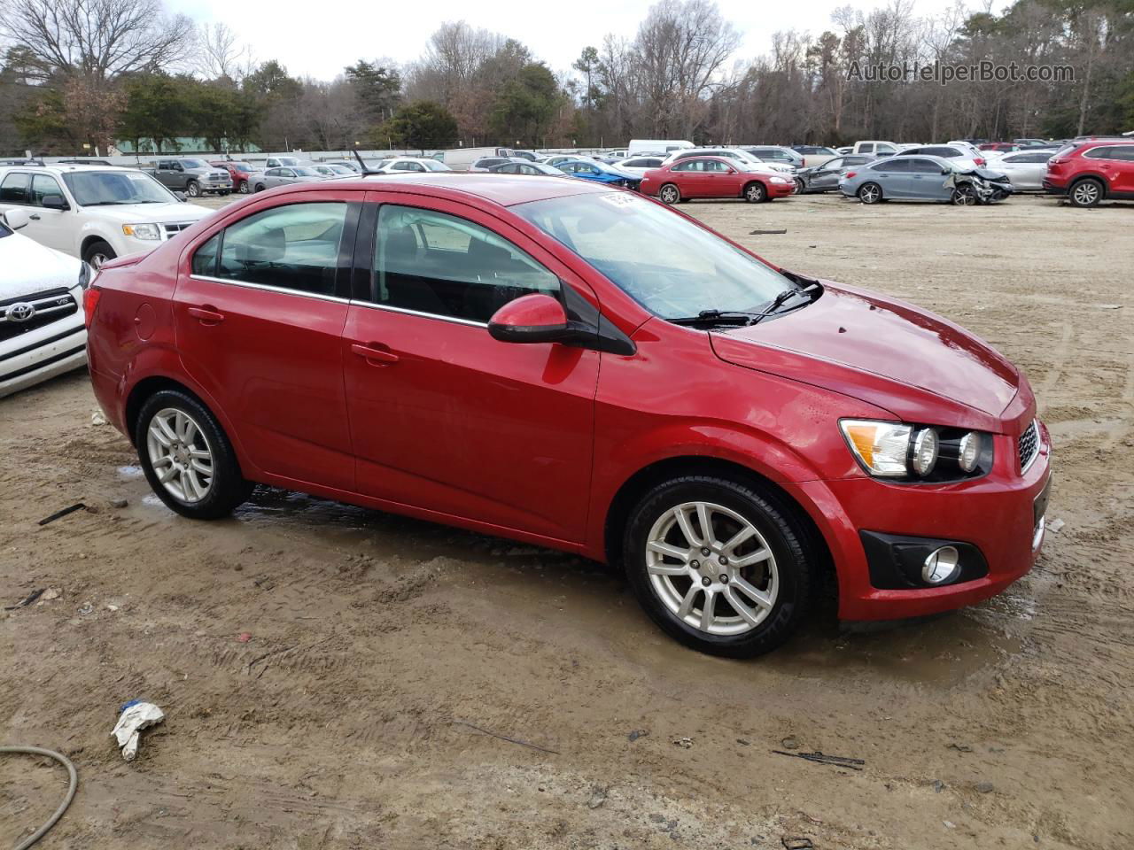 2013 Chevrolet Sonic Lt Red vin: 1G1JC5SH5D4247033