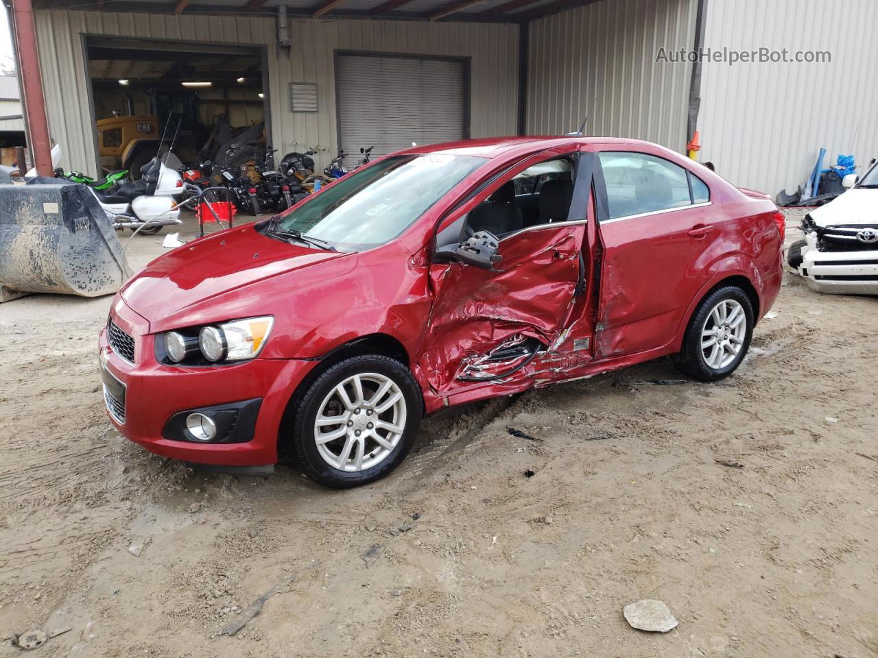 2013 Chevrolet Sonic Lt Red vin: 1G1JC5SH5D4247033