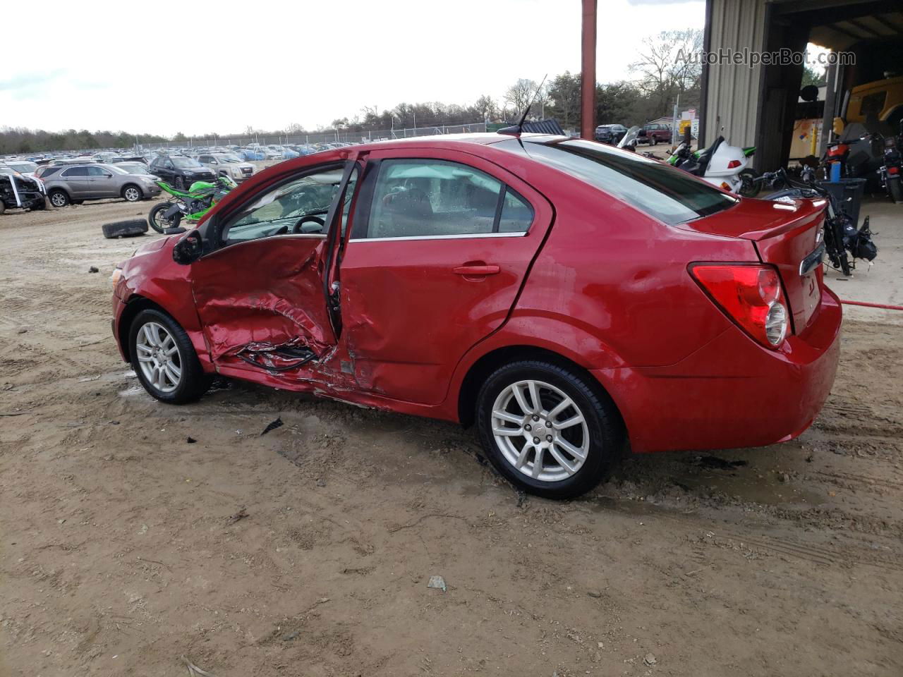 2013 Chevrolet Sonic Lt Red vin: 1G1JC5SH5D4247033