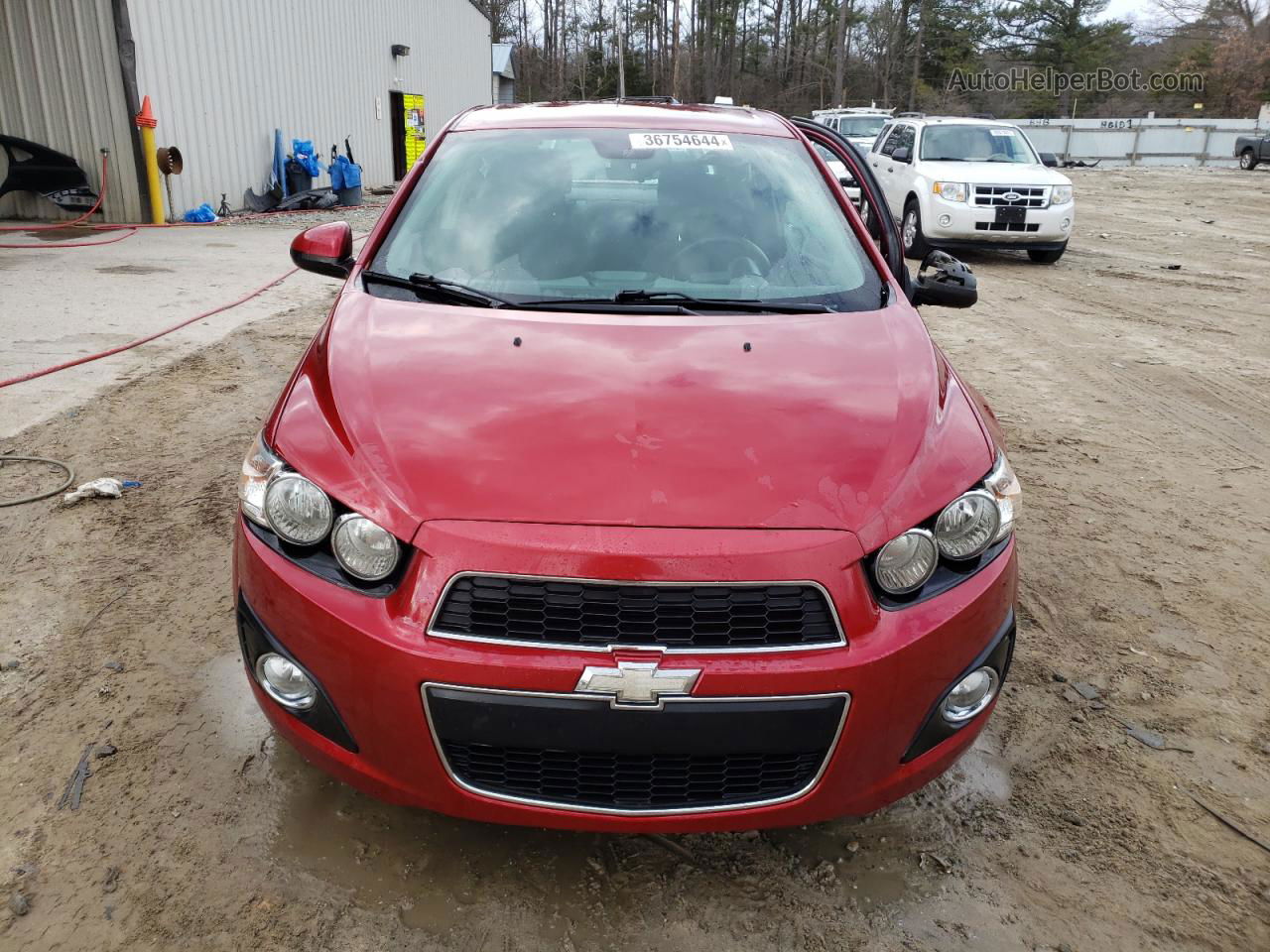 2013 Chevrolet Sonic Lt Red vin: 1G1JC5SH5D4247033