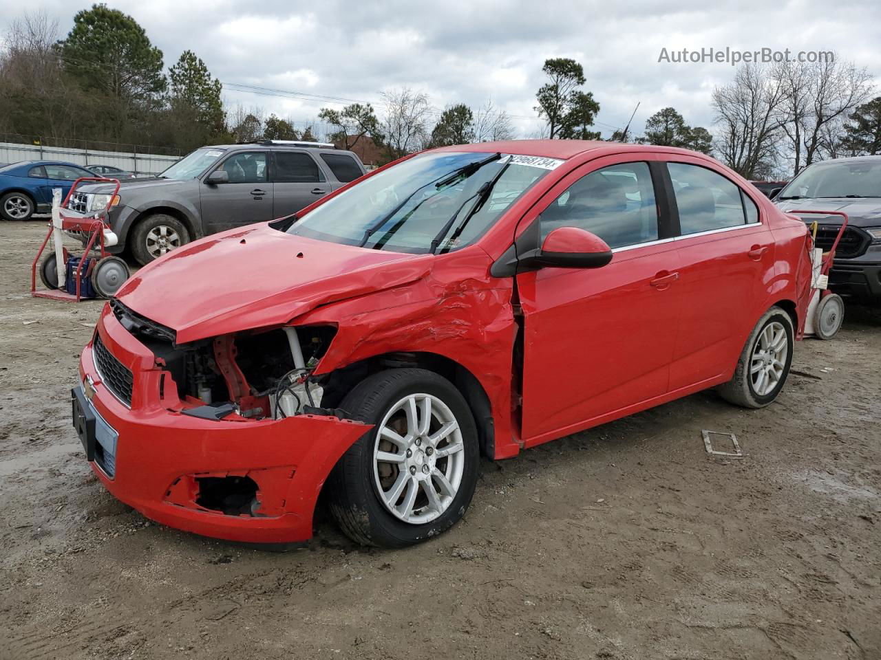 2014 Chevrolet Sonic Lt Red vin: 1G1JC5SH5E4131817